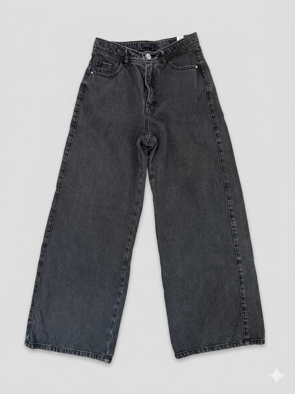 IKKS Wide Leg Black Jeans